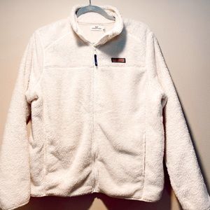 White/Cream Color Zip Up Jacket, Size Large, Martha’s Vineyard, Vineyard Vines.